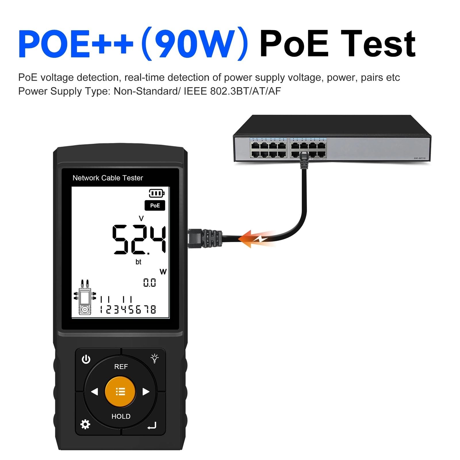Tester per cavi di rete, Tester Per Cavi Di Rete, Localizzatore, Digitale Ricaricabile, Strumenti, Rilevatore Linea, Analizzatore Riparazione,per cavo di rete