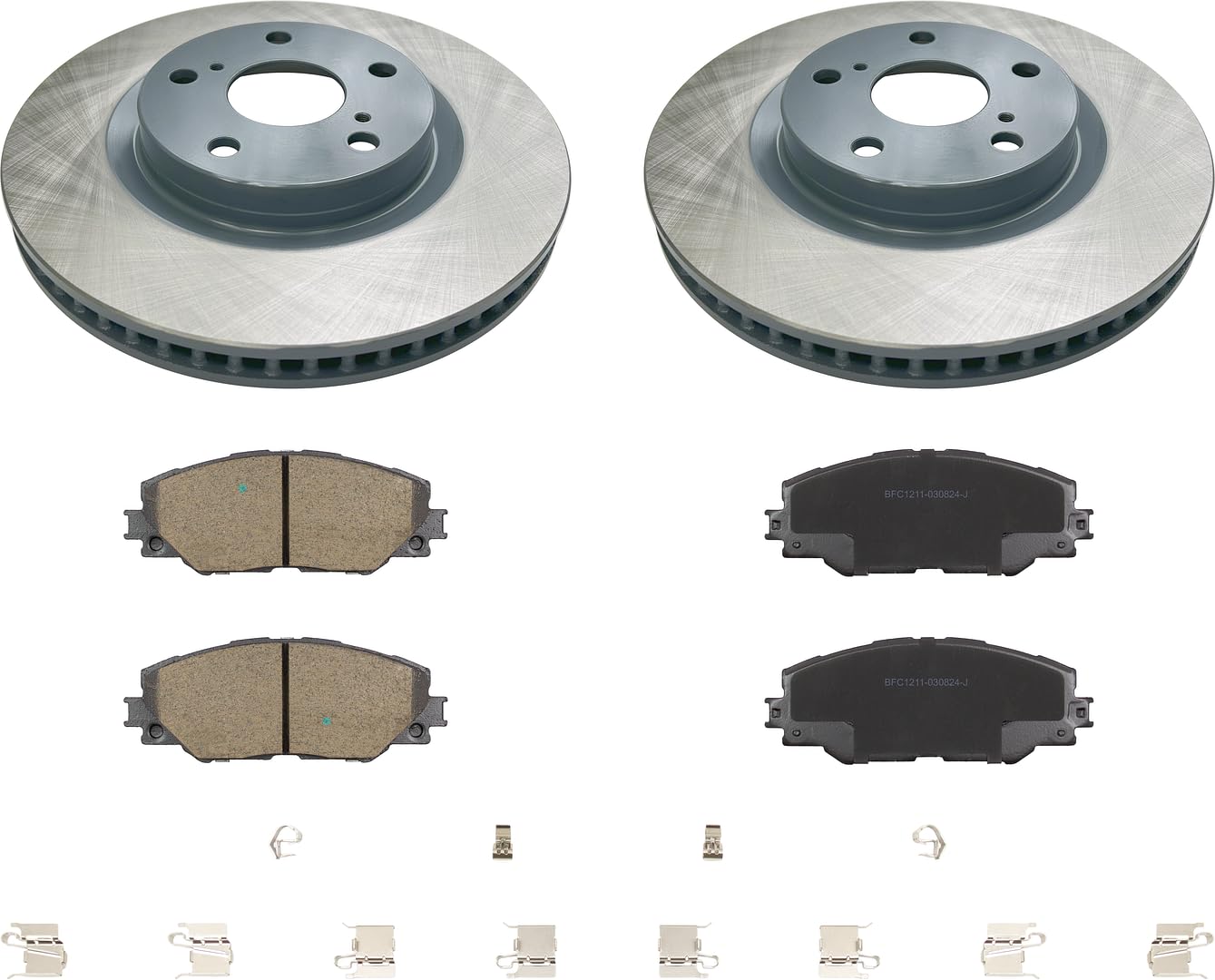 MOTEX Front Disc Brake Kit for 2006-2018 Toyota RAV4 2009-2013 Matrix 2017-2018 Corolla iM 2016-2020 Mirai, 2011-2016 Scion tC 2016 iM, 2009-2010 Pontiac Vibe (with 296mm rotor) - 3