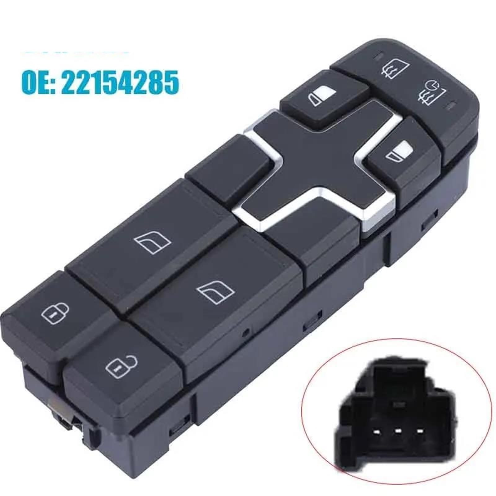 Finestrino Pulsantiera Per 1998-2013 Per Volvo FH FM Serie 22154240 22154285 22154286 Elettrico Per Interruttore Finestra Principale(22154286)