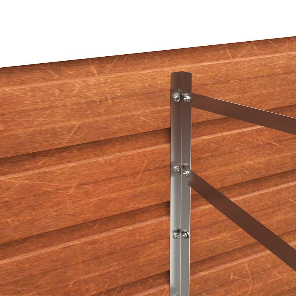 vidaXL Letto Rialzato da Giardino Ruggine 160x40x77 cm Acciaio Corten