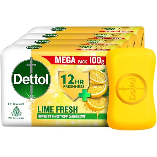 Dettol Fresh Soap Bar 12hr Freshness 400gm - Pack of 4