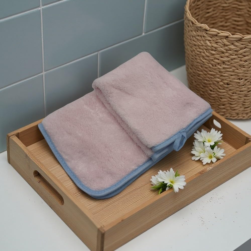 Thickened Coral Fleece Towel Hanging Design Super Absorbent Quick-Drying for Bathroom Beach 1-2