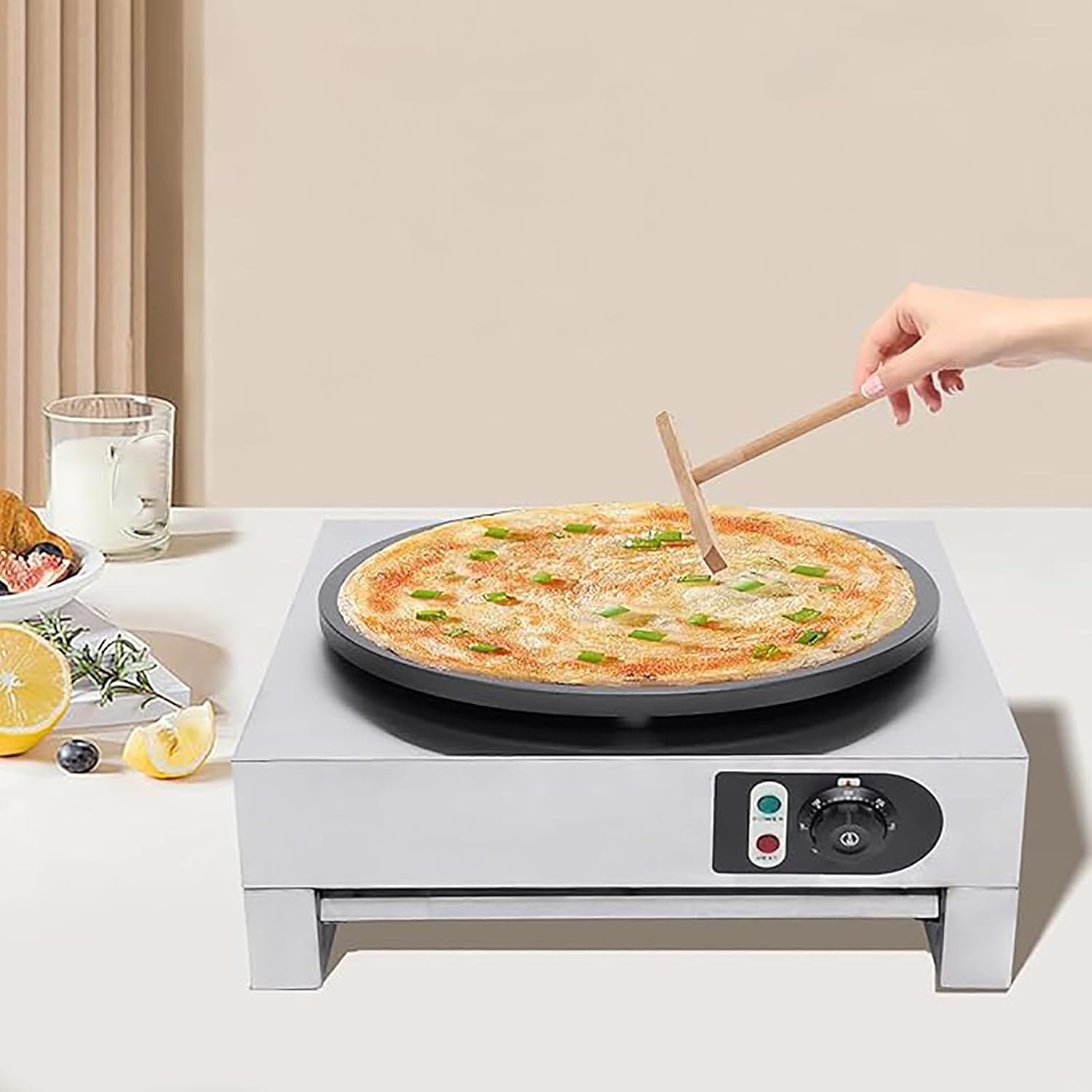 業務用パンケーキパン、電気パンケーキメーカー＆クレープメーカー 
