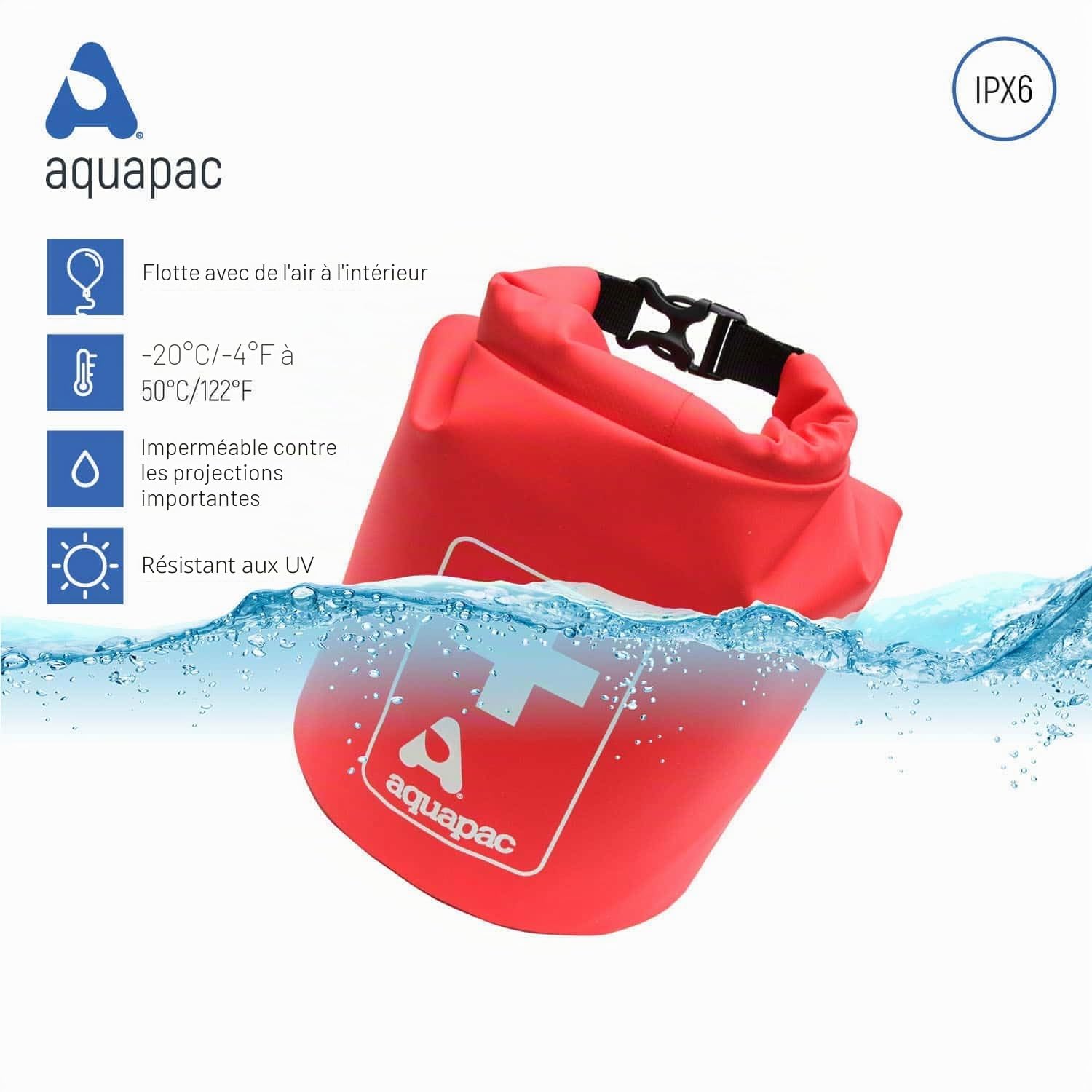 Aquapac Unisexe (174) A étanche Drybag spécialement pour Votre kit de Premiers Secours, Rouge, Taille Unique 'au kit de Premiers Secours Sac (174)