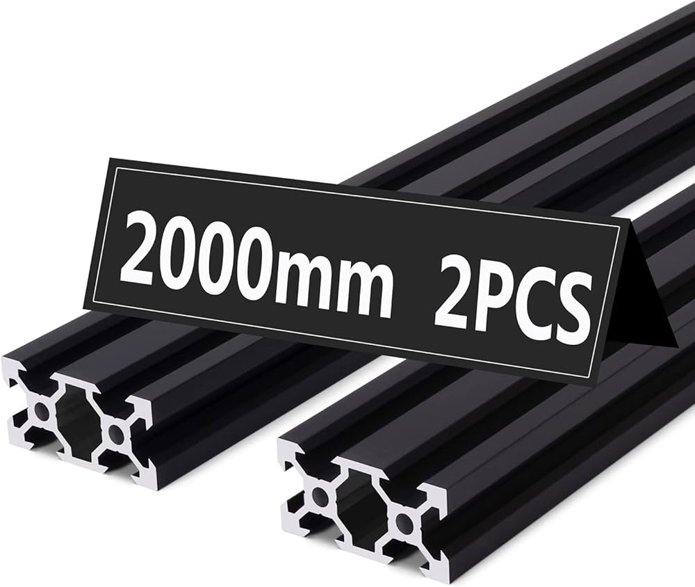 Amazon | 2個 2000mm ブラック Vタイプ 2040 アルミニウム押出