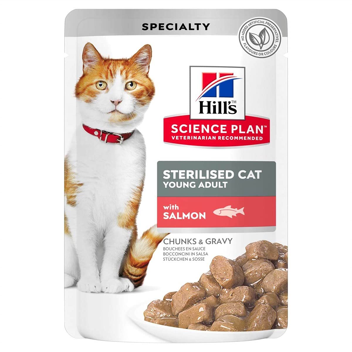 Hills Pet Nutrition S.L. SP Sterilised Cat Fish 12 Bolsitas/85G 1942Le* 1000 g