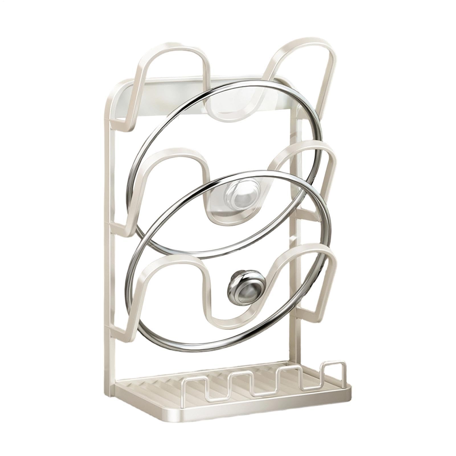 Organizzatore per Coperchi di Pentole 3 Metallico Antiruggine | Supporto Coperchi Pentole Durante Cottura Per Dormitorio Camper Casa Ristorante Armadio Cucina
