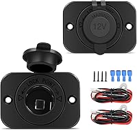 Vista 13 de Nilight 2 Pack PD Type C y QC 3.0 Panel de toma rápida USB con interruptor táctil LED ON Off, kit de cable fundido para coches, camiones