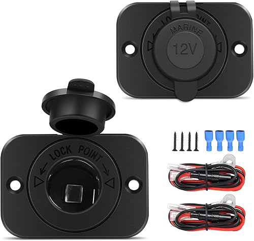 Nilight - Juego de 2 enchufes para encendedor de cigarrillos de coche CC 12 V impermeable adaptador de salida de corriente de repuesto con Nilight - Juego de 2 enchufes para encendedor de cigarrillos de coche CC 12 V impermeable adaptador de salida de corriente de repuesto con