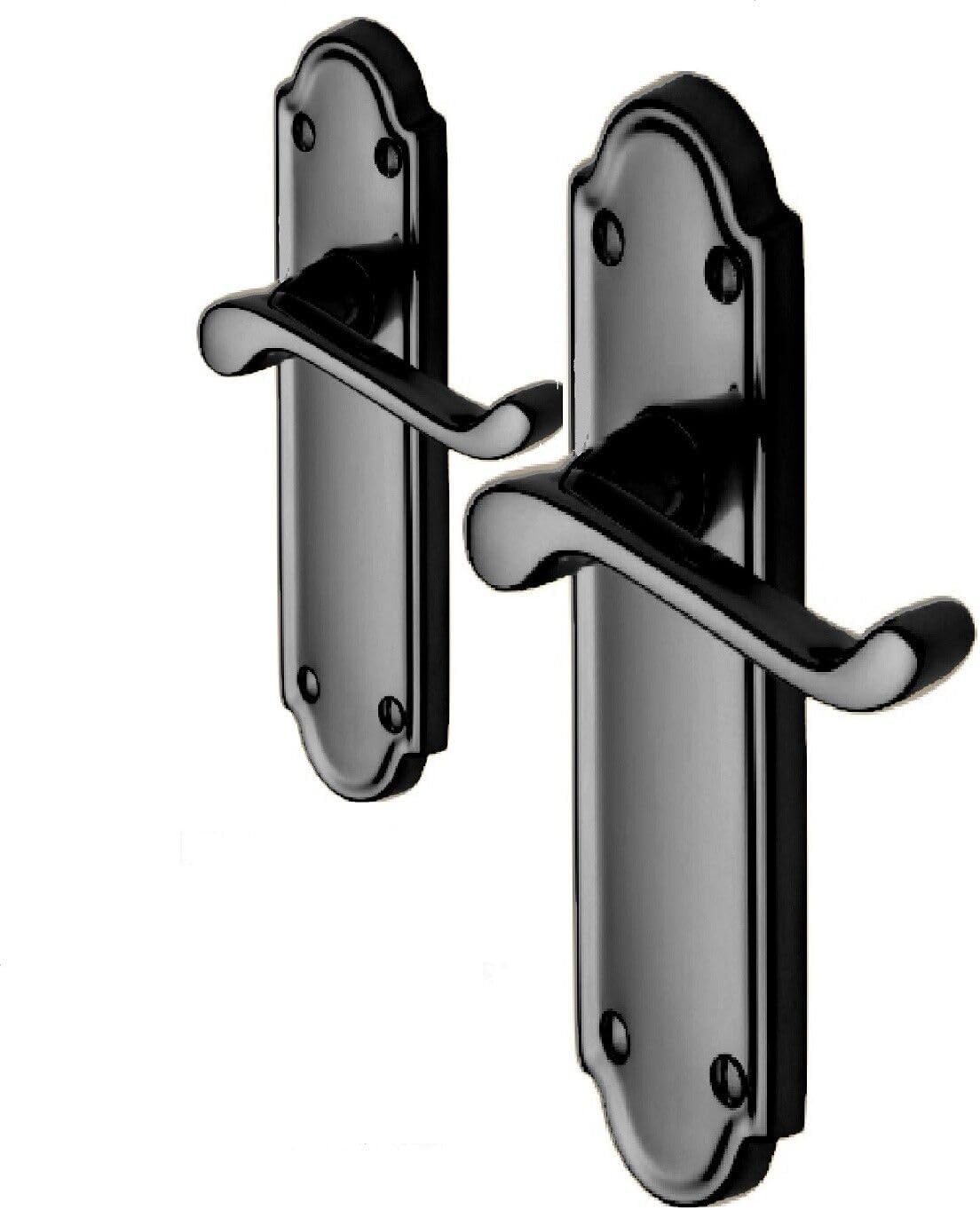 Haven Heritage Black Door Handles Internal Door Handles Sets, Black