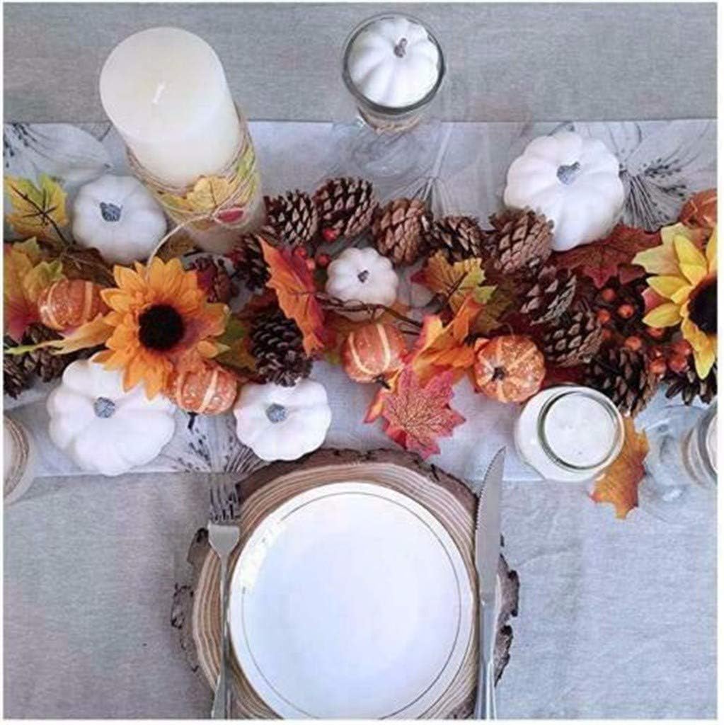 Simulation Pumpkin,12pcs Halloween White Pumpkin Set 12pcs/Set White Artificial Pumpkins Fall Thanksgiving Decor Novel Exquisite high-Grade can be reused
