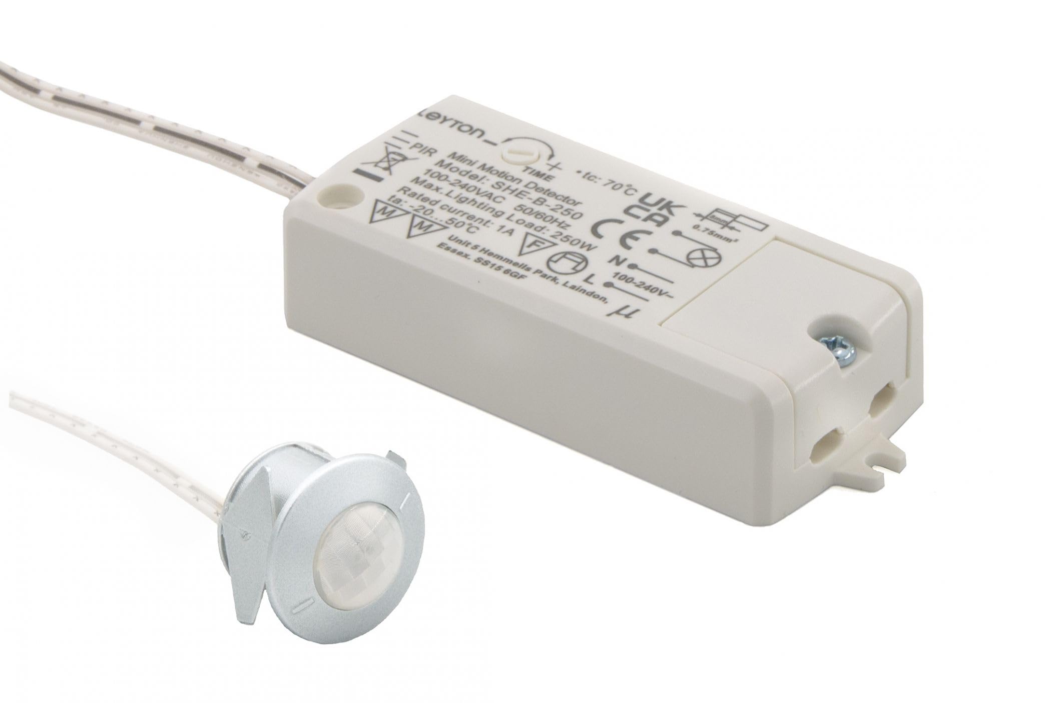 Leyton Lighting PIR Sensor Switch (SENTIM, 2.5m range, adjustable time delay)