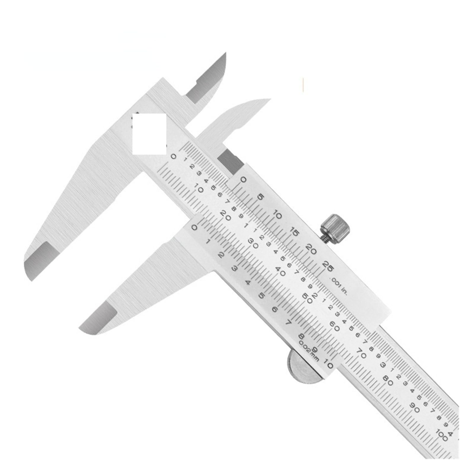 Calibrador Vernier de 6" 0-150 mm 530-312 1/128 Precisión 0,05 Herramientas medición Calibre manuales acero inoxidable(0-150mm 0.02mm)