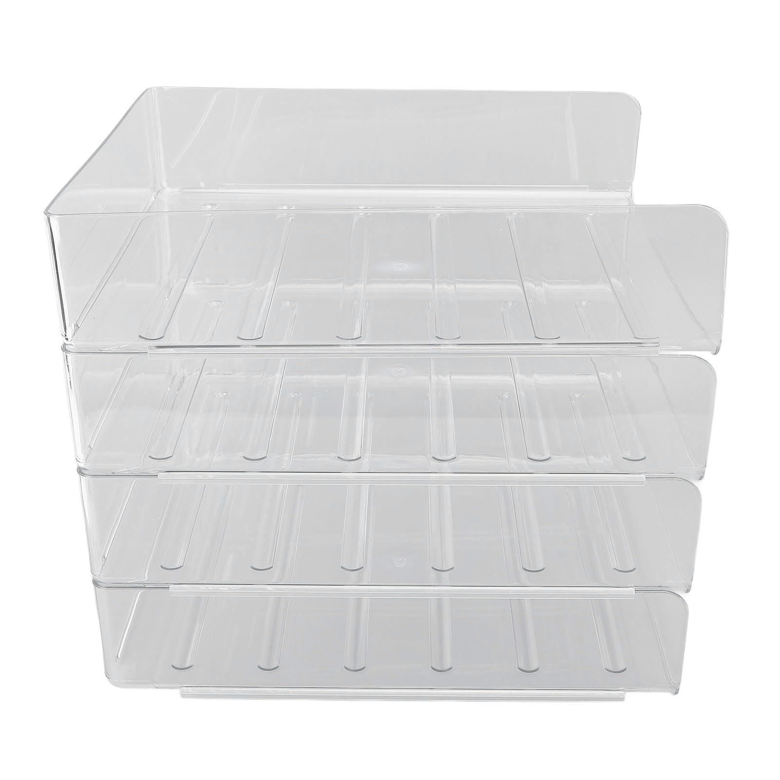 Schreibtisch-Briefablage-Set, 4 Schichten, verdickt, transparent, multifunktional, stapelbar, A4-Papierablage, Organizer für Zuhause