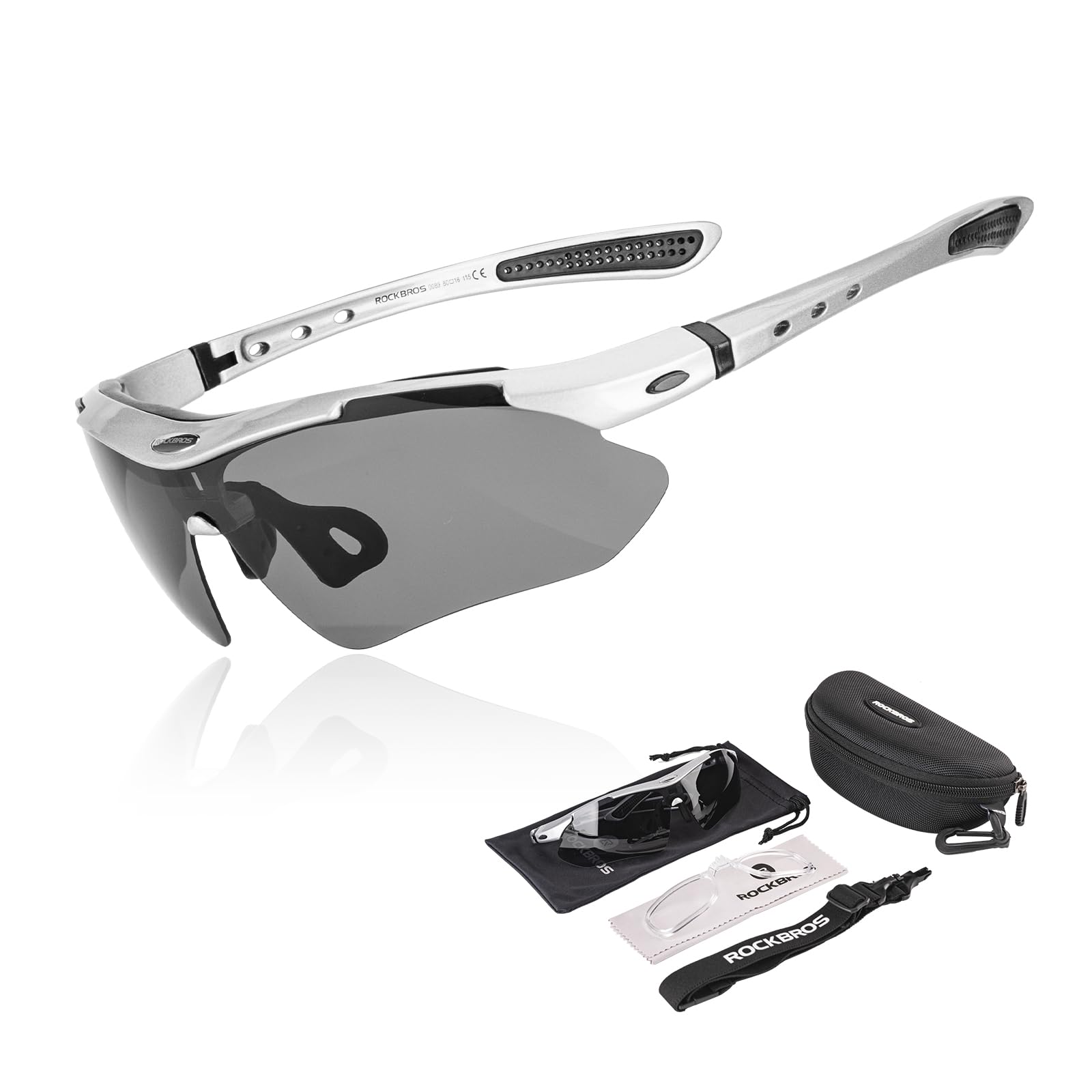 ROCKBROS Gafas Ciclismo para Hombre y Mujer, Gafas de Sol Deportivas Polarizadas UV400 Protección para Bicicleta MTB Running Escalada Deportes al Aire Libre
