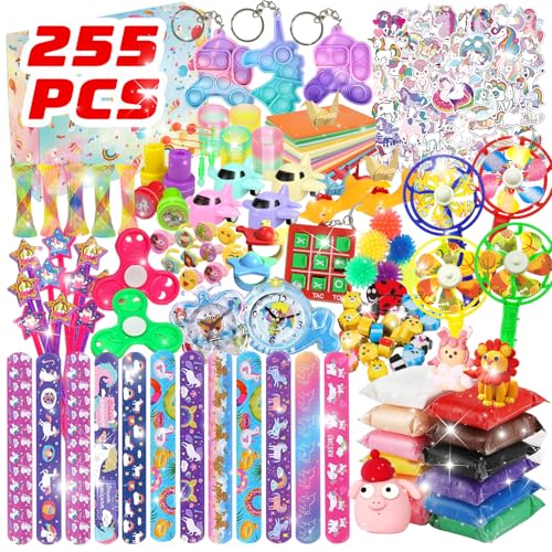 Gadget Compleanno Bambini 255 Pezzi,Party Favors Dinosauro,Regalo Festa Compleanno,Regalini Bambini Invitati,Pinata Riempitivo,Premi Carnevale,Giochi Festa,Piccoli Giocattoli,Bomboniere Compleanno