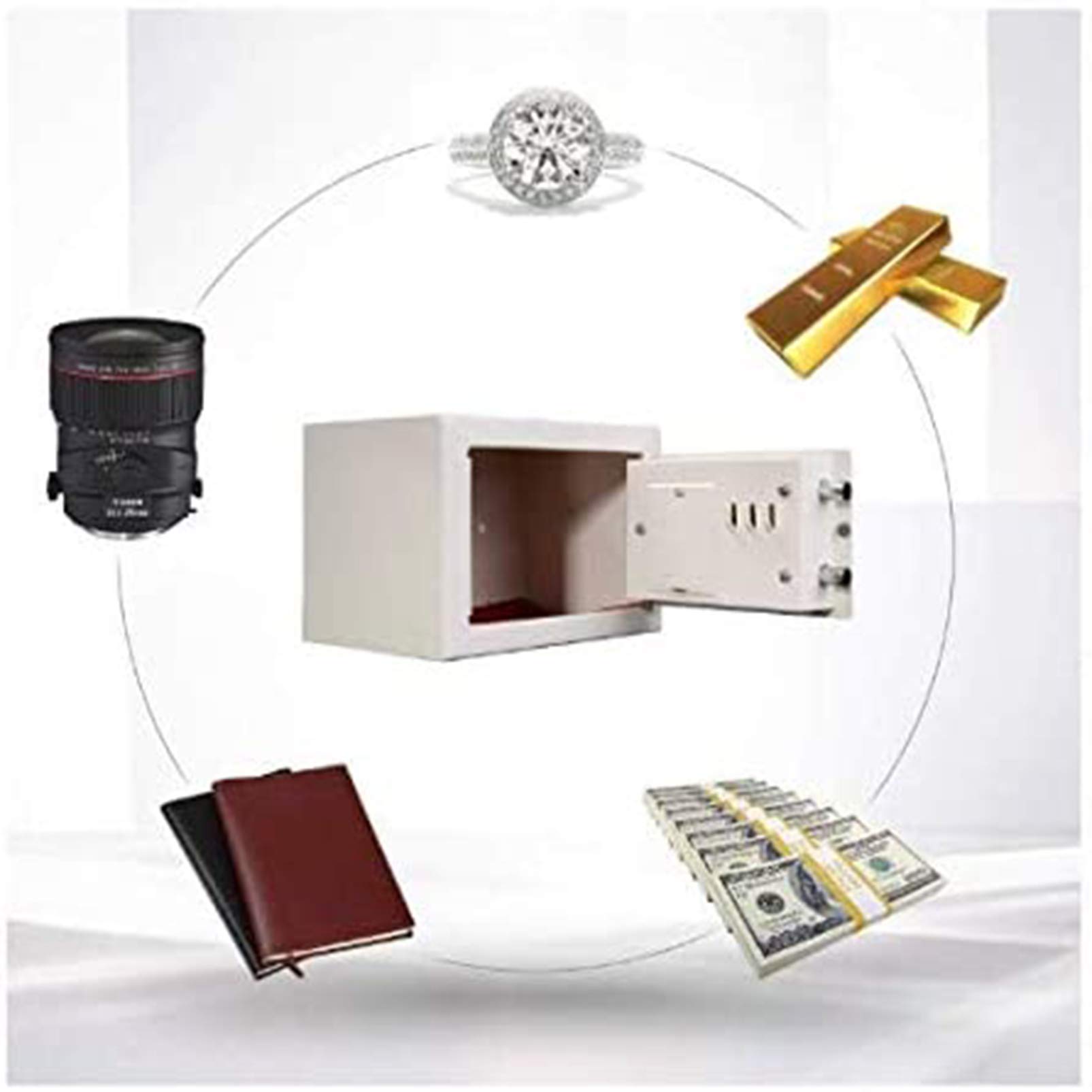 Meykey Caja Fuerte Electrónica Digital Empotrable Plateado