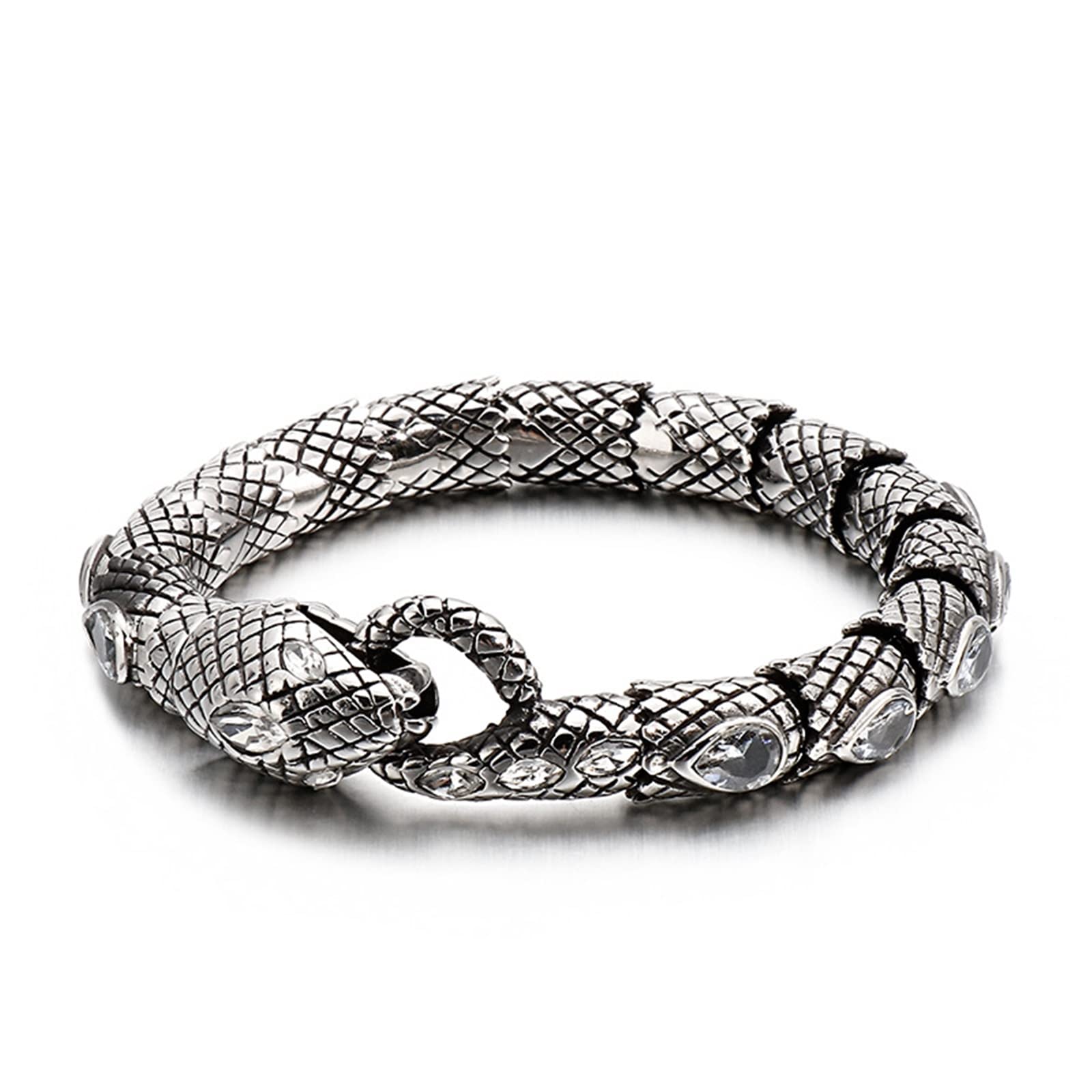 Bracelet Main, Serpent Bracelet Gourmette Argent Cadeau pour l'anniversaire de la Saint-Valentin