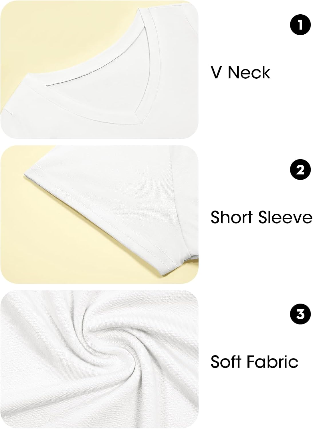 Imily Bela Womens V Neck T Shirts Lightweight Short Sleeve Tops Casual Basic Tees Trendy Summer Tshirt Loose Fit 2025 - Image 7