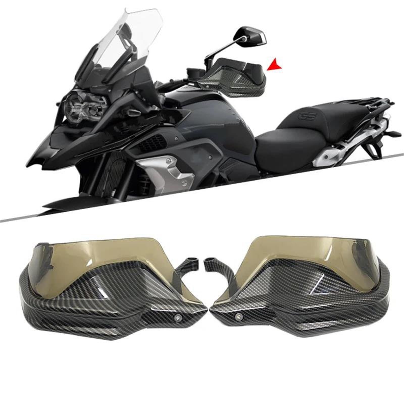 Moto Garde-Main Pour R1200GS Pour R1250GS Pour R1250 Pour GS Pour LC Pour R 1250 Pour GS Pour Adventure 2014-2023 Bouclier Main Protecteur Pare-brise Moto Handguard Protection(Blue Black Set27)