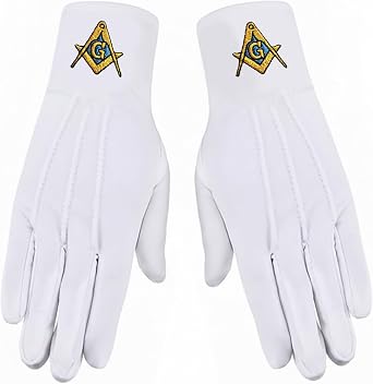 Masonic Gloves White, One Size