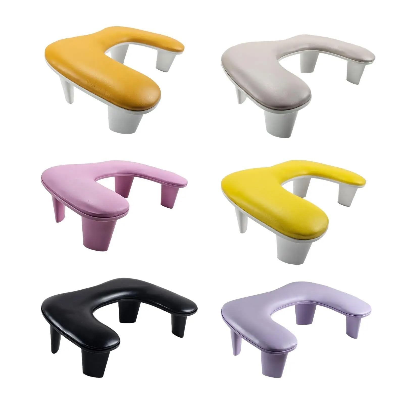 Cuscino poggiabraccia per manicure, U Shape Nail Arm Rest Stand Multicolor(Pink)