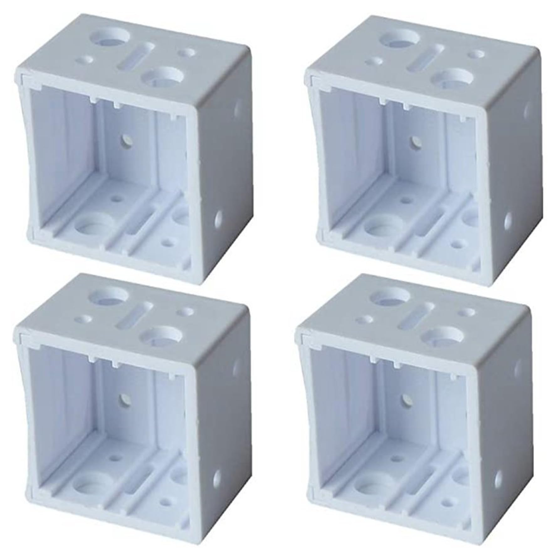 CGTQROVR 4PCS Blind Brackets White Profile Box Mounting Bracket Window Blinds Headrail Bracket Window Blinds Headrail Holder