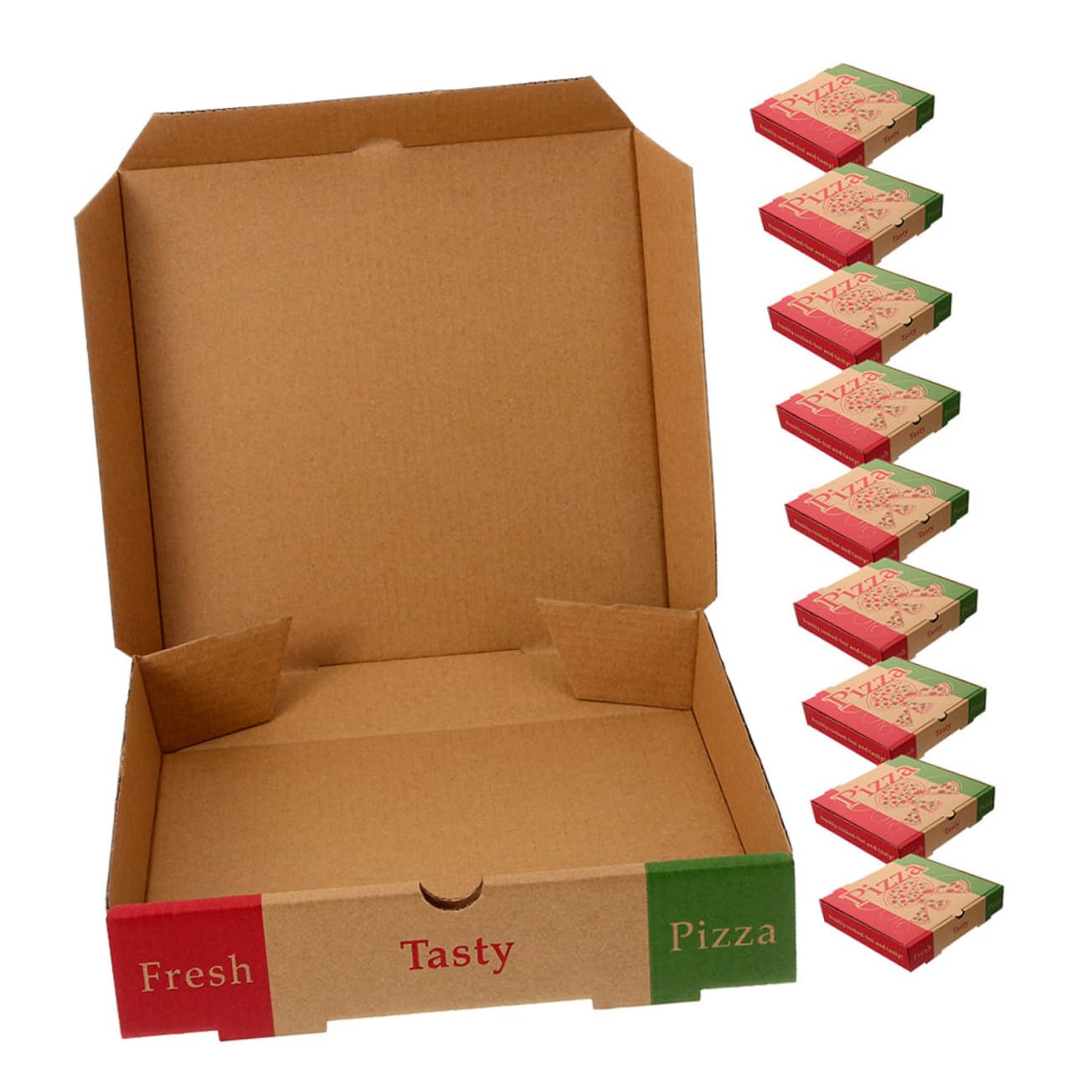FUNOMOCYA Practical Pizza Packing Box Set 10pcs Restaurant Party Supply Thickened Paper Pizza Boxes Portable Foldable Bakery