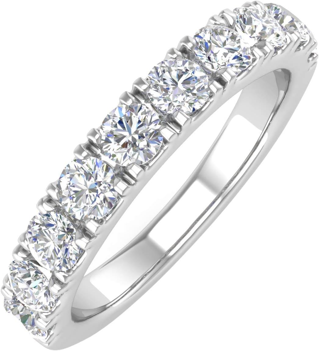 14K Gold Diamond Wedding Band Ring (0.85 Carat) (I1-I2 Clarity)