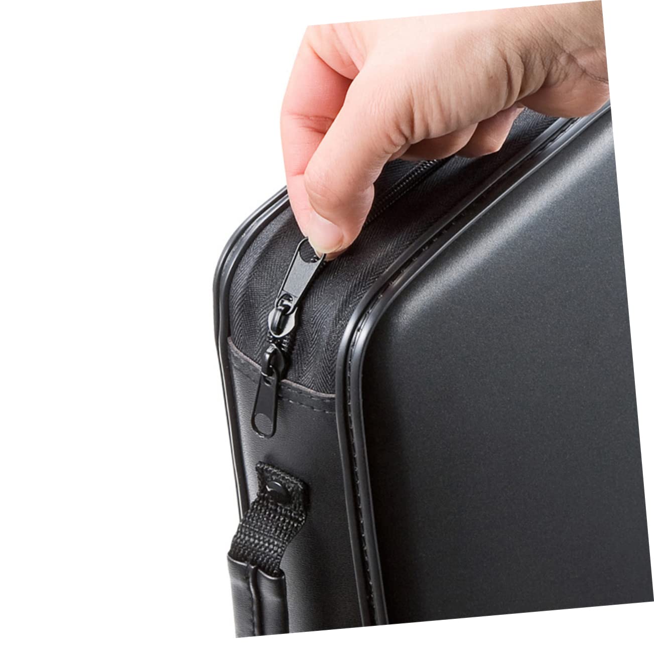 Porta CD in Plastica Cerniera Custodia Portatile per Dischi Contenitore per Dvd Maniglia per Trasporto Facile e Protezione da Graffi