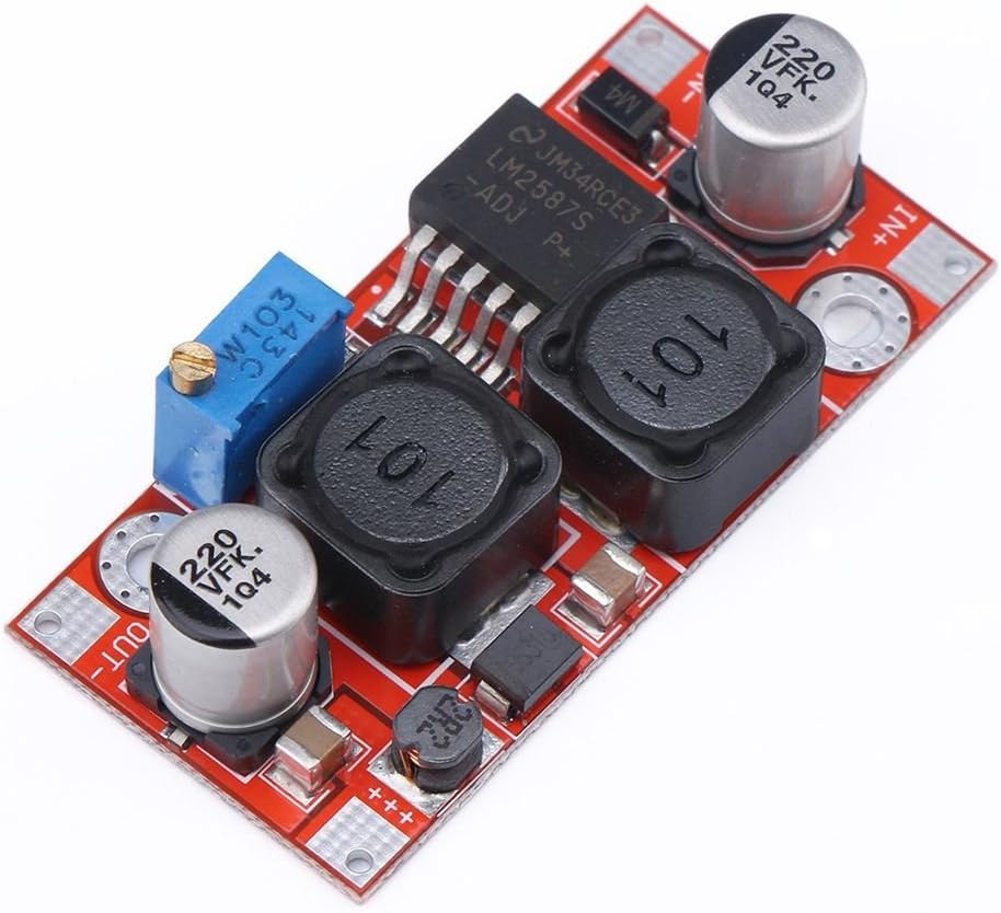 Demino DC-DC Auto Boost Buck Converter 3-35V to 1.25-30V 2A 18W Full Range Regulator Step-up Step-Down Power Supply Module LM2587