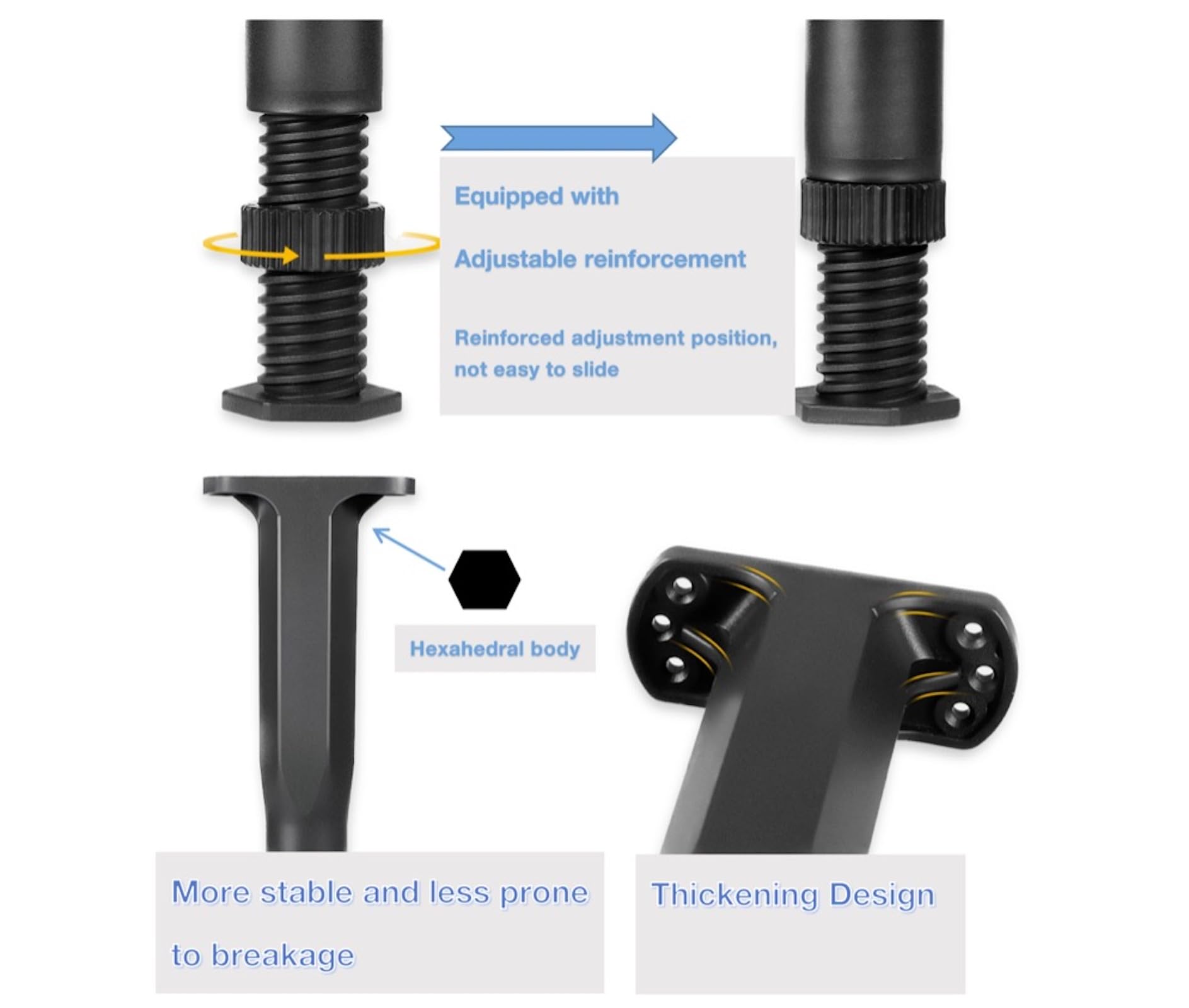 mdkave Sturdy Adjustable Frame Legs 4pcs,Enhance Your Bed Frame with Adjustable Leg Support (2)