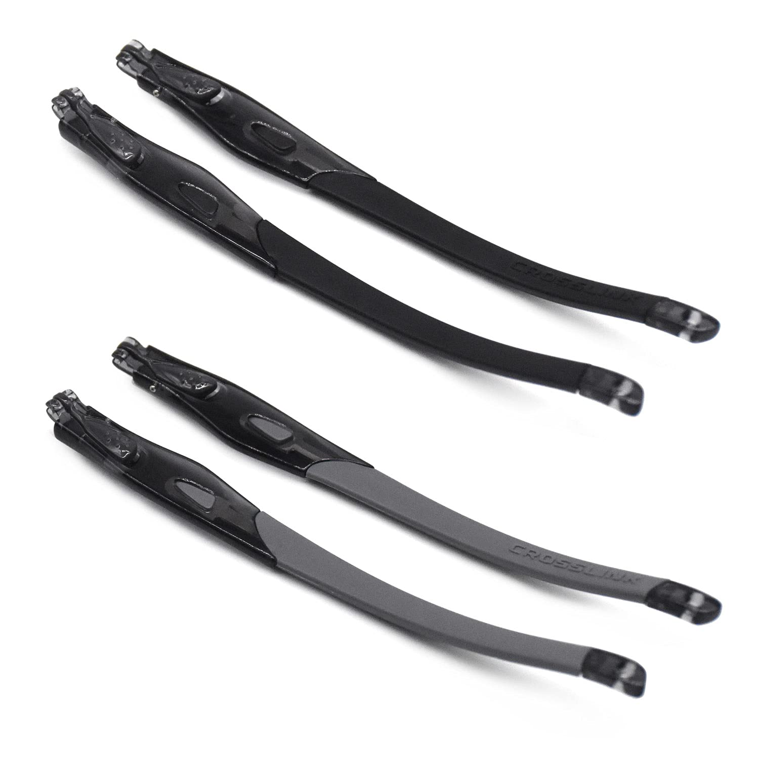 SOODASEBlack/Grey Rubber Replacement Transparent Black Frame Legs For Oakley Crosslink Sweep/Switch Glasses frame