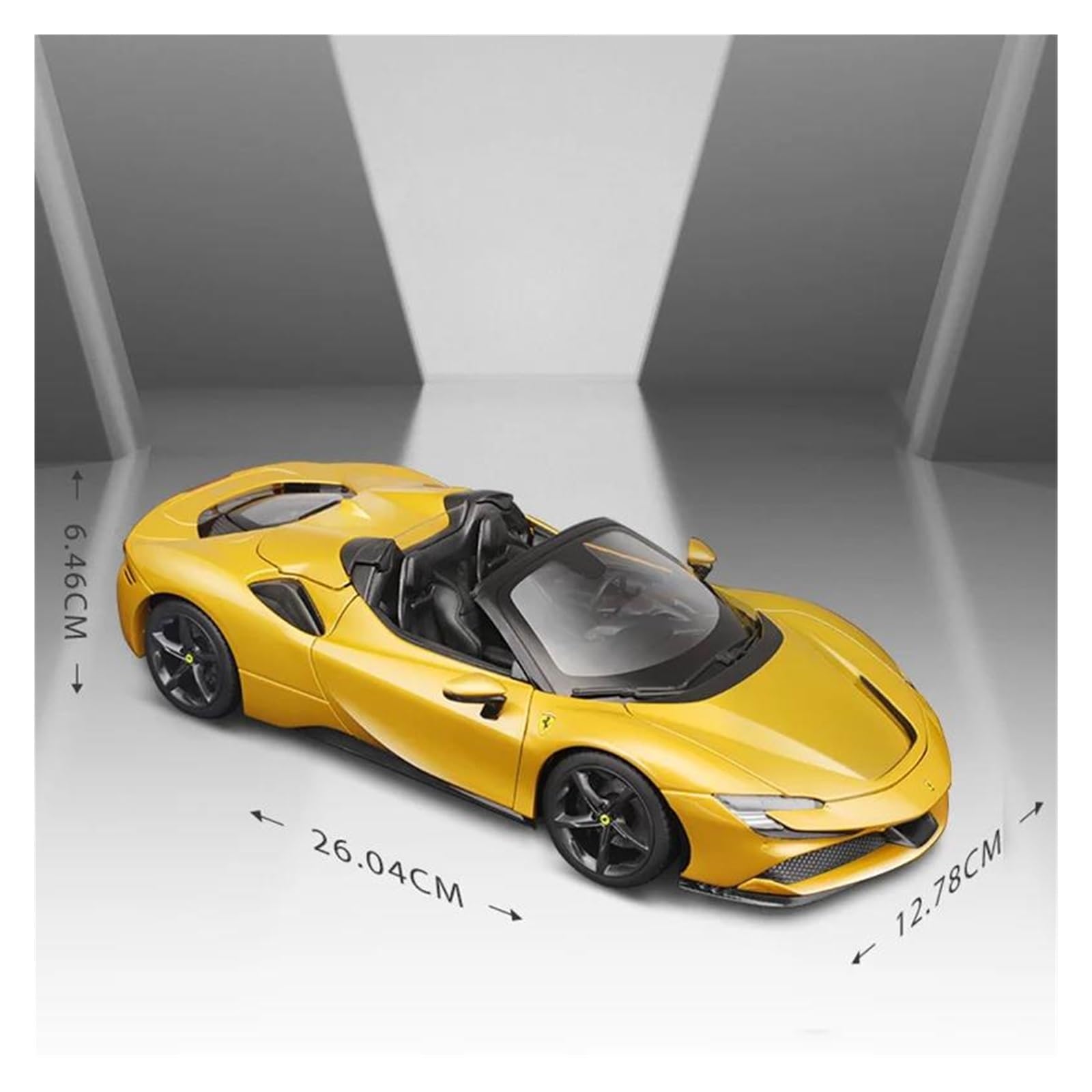 Metallo Scala Replica 1 18 Per Ferrari Sf90 Spider Stradale Modello Diecast Auto Edizione Lega Veicolo Souvenir Giallo Rosso(Yellow)