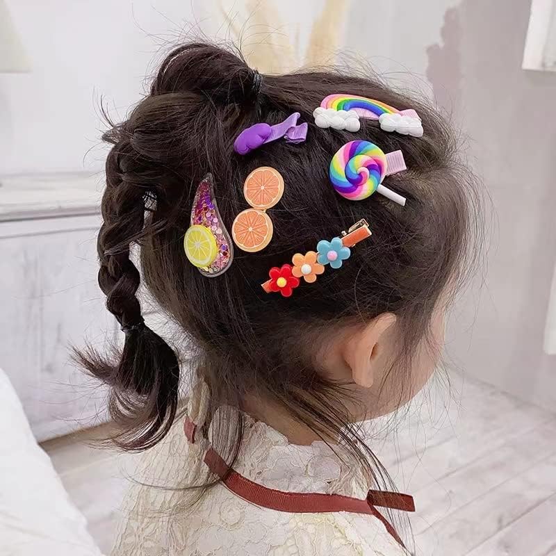 Miniatura 2 de 28 pinzas para el cabello de frutas arcoíris dulces, pinzas para el cabello de colores, accesorios para el cabello, horquillas para niñas, bebés,