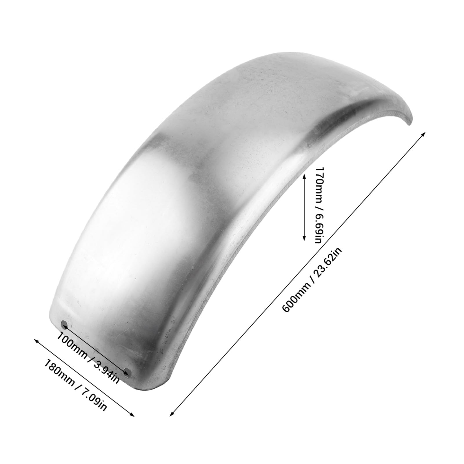 Metalowa Osłona Przeciwbłotna Przyczepy Wytrzymałe, Surowe Wykończenie 600x180 Mm Pasuje do kół Przyczepy o średnicy 12–13 Cali