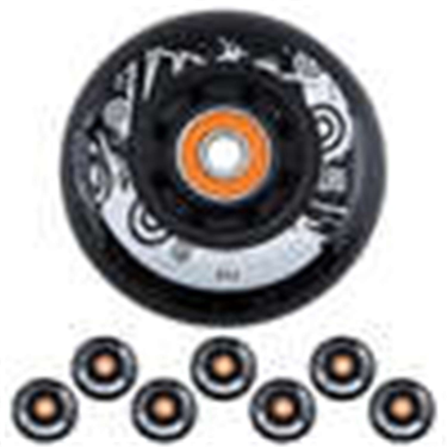 Roues De Rollers En Ligne 80 Mm - Lot De 8 Avec Roulements - Éclairage Sans Piles - Silencieuses Et Résistantes - Pour Rollers Loisir