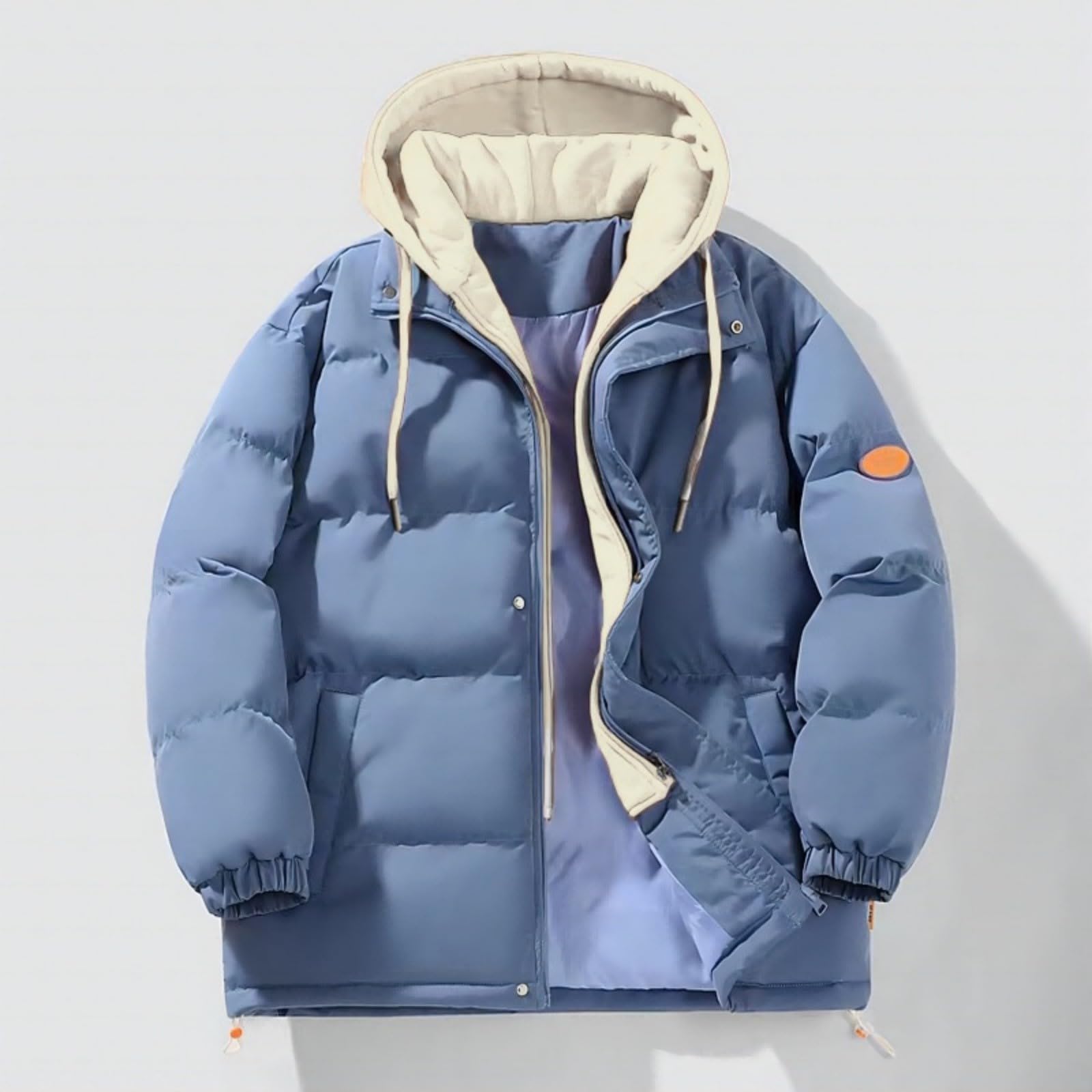 Genérico Płaszcz damski wyprzedaż zimowa pikowana gruba wełniana kurtka damska z kieszeniami slim fit wodoodporna kurtka outdoorowa kurtka polarowa kurtka zimowa