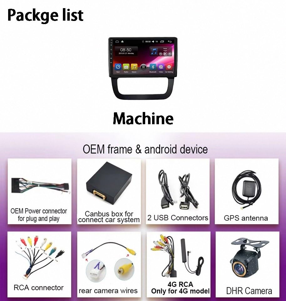 Radio de coche 2 DIN para VW Jetta 5 2005-2010 con navegador GPS y Siri 7