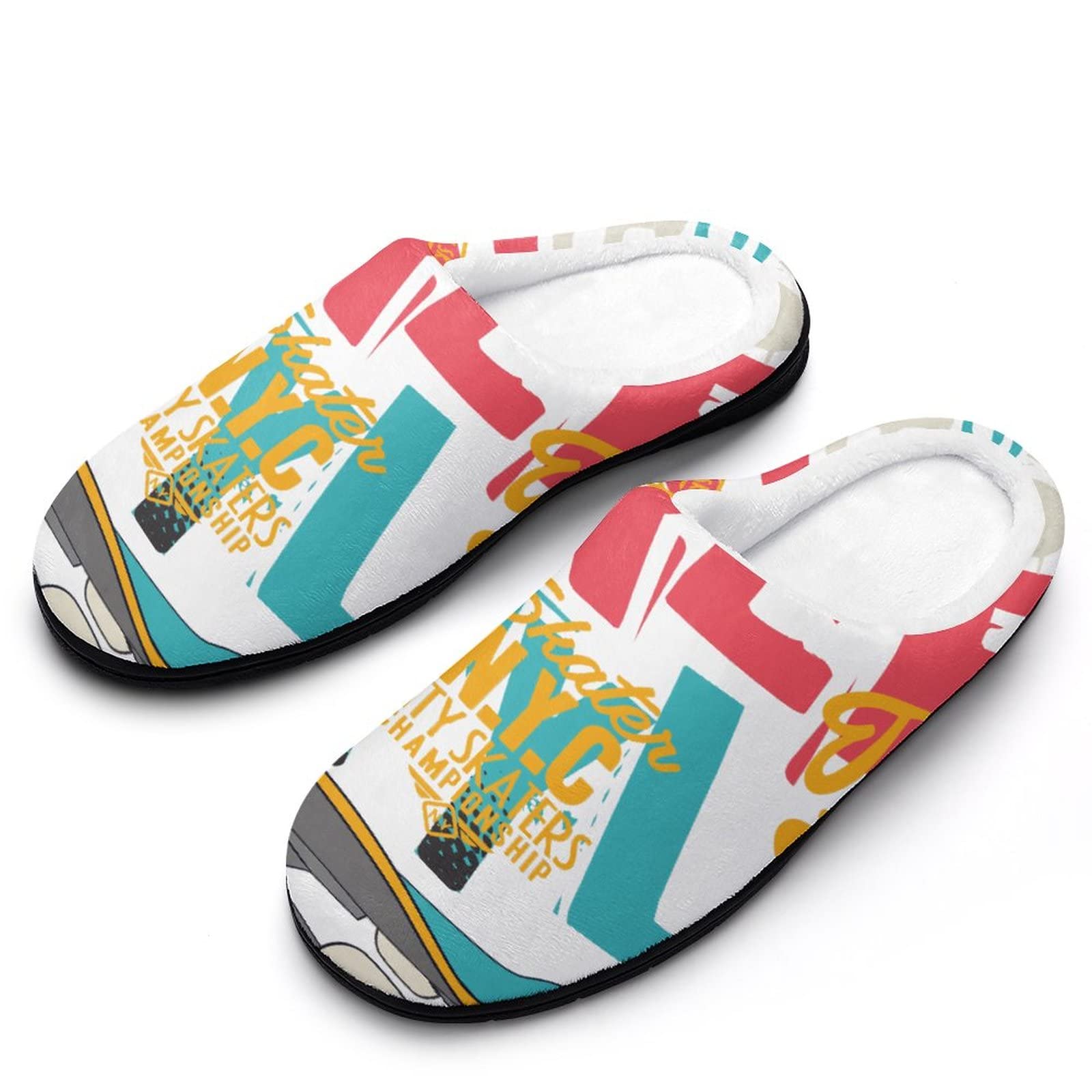 NO Skateboard, Zapatillas de invierno de algodón para el hogar de felpa suave de algodón para el hogar zapatillas de deporte para niños zapatos de interior