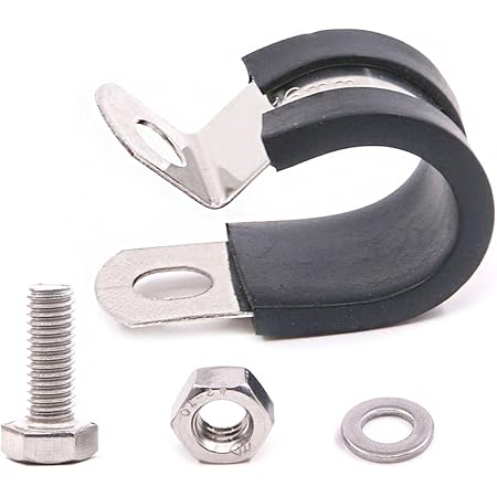 Hilitchi Pack 3 8 Inch Stainless Steel Rubber Cable Clamp Hose Clamp Pipe Wire Cord Installation Clamp With Hex Bolts Screws Nuts Assortment Kit 3 8 Inch 9 5mm Amazon Com Hilitchi Pack 3 8 Inch Stainless Steel Rubber Cable Clamp Hose Clamp Pipe Wire Cord Installation Clamp With Hex Bolts Screws Nuts Assortment Kit 3 8 Inch 9 5mm Amazon Com