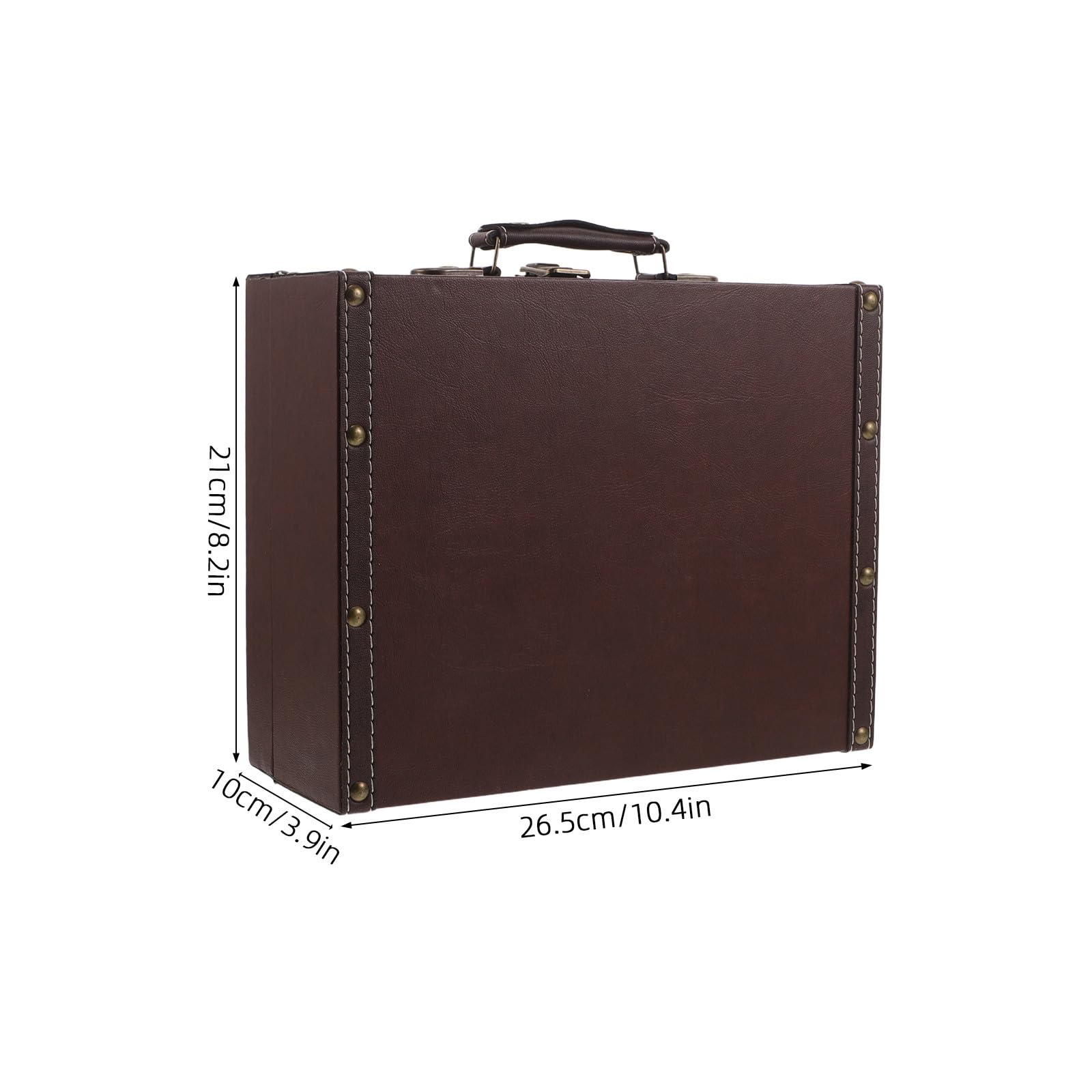 Scatola Decorativa Retrò Design Britannico in Legno e PU Portatile