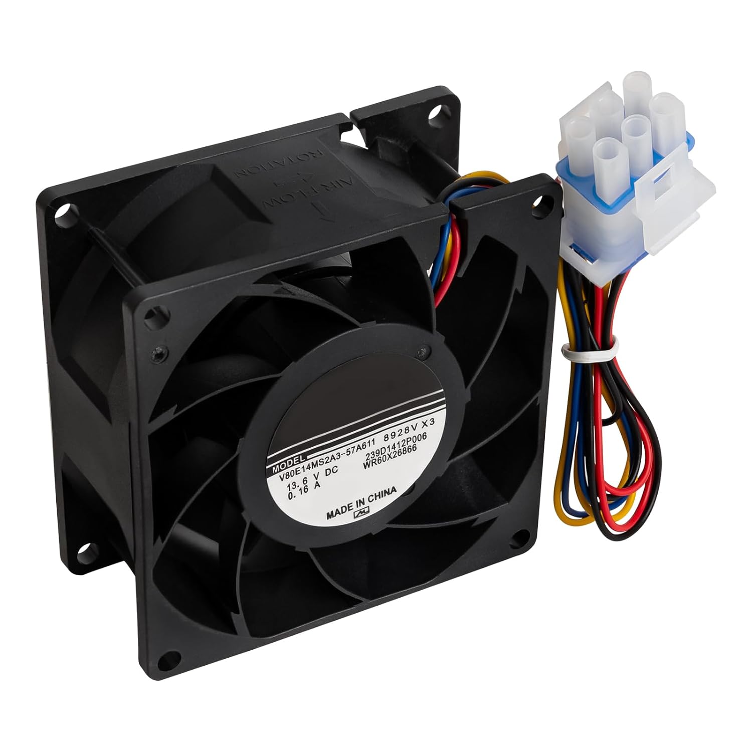 Upgraded WR60X26866 Refrigerator Evaporator Fan Motor Compatible with GE Refrigerator - Fresh Food Evaporator Fan Fit for GE GNE29GSFGSS, Replace WR60X26033 WR60X26030
