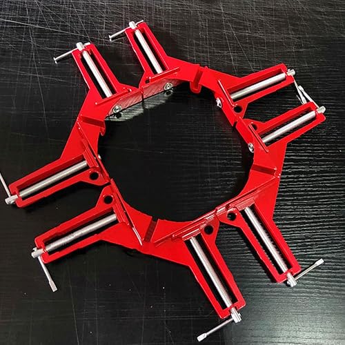 Miniatura 8 de Abrazaderas de esquina para carpintería de 4 piezas de abrazadera de metal fundido de 90 grados abrazadera de ángulo recto duradera con mordazas