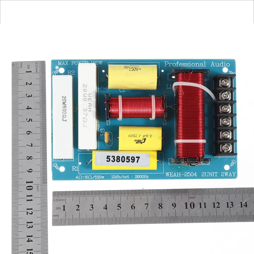 DollaTek 2Pcs Alto e Basso a due vie Crossover HIFI Modulo divisore di frequenza per altoparlanti di qualità audio per altoparlanti da palco professionali