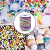 LUSTEMBER 1mm Stretchy Bracelet String, Sturdy Rainbow Elastic String Elastic Cord for Jewelry Making, Necklaces, Beading and Crafts #5