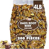 Dad's Root Beer Barrels - Rootbeer Barrels Hard Candy - 4 Pounds - Washburn Old Fashioned Candies - Individually Wrapped