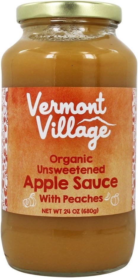 Vermont Village Peach Apple Sauce (Organic), 24 ounces