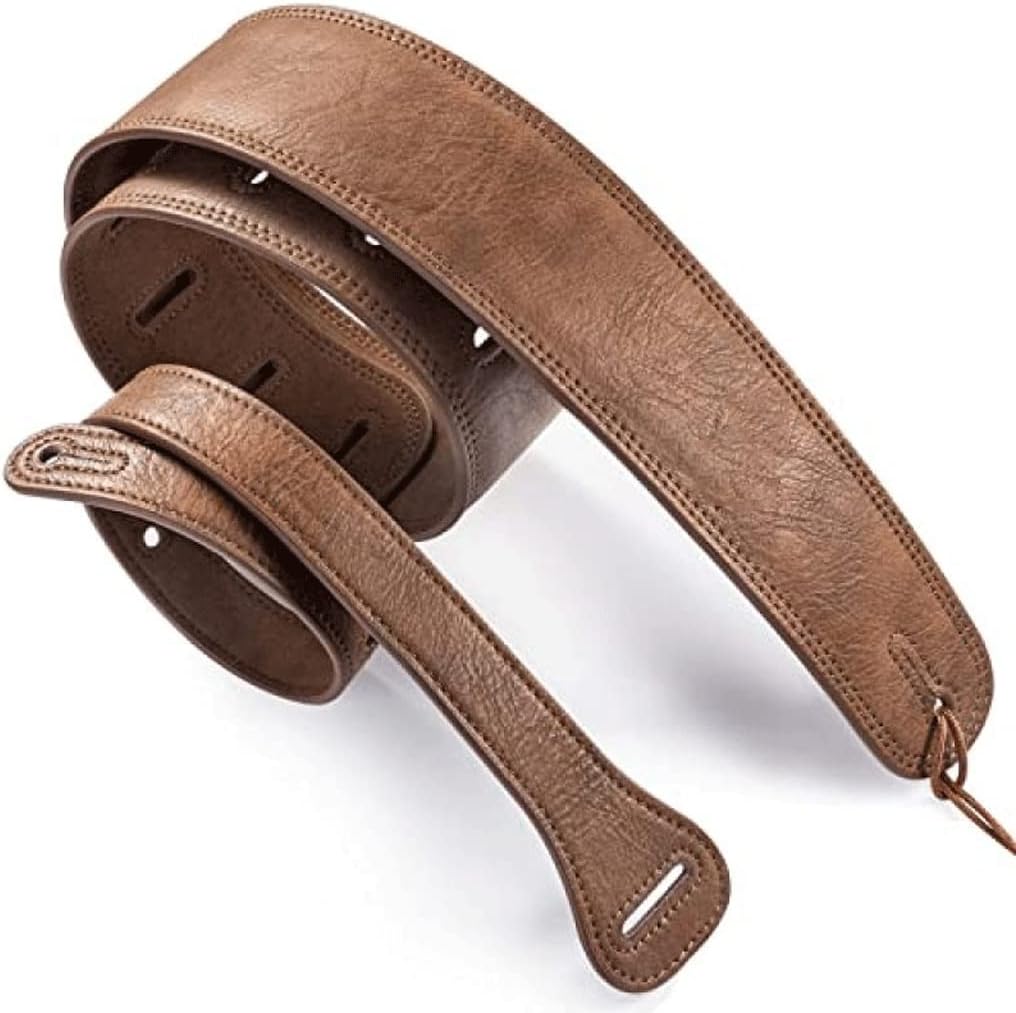 Wide Guitar Strap Acoustic Bass with Thick Padded Adjustable Leather