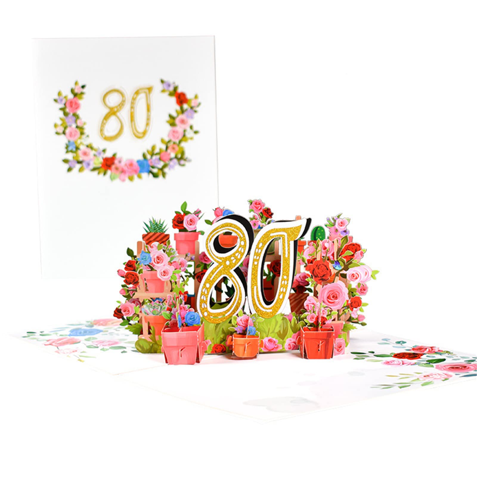 Buxuaaaa 3D Flower Anniversary Card Set Card Greeting Accessory for Couple Husband Wife Wedding Anniversary Wedding Funny